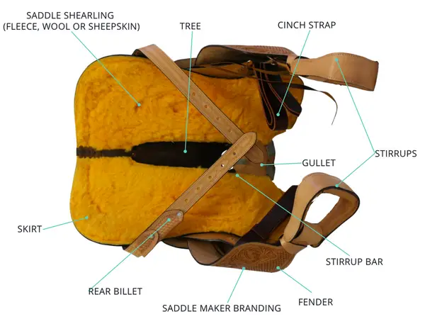 parts of a saddle